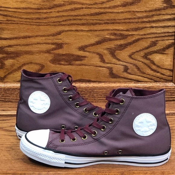 Converse CTAS Hi Deep Bordeaux White Black Shoes - Picture 3 of 8